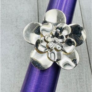925 Italy flower statement ring (314)